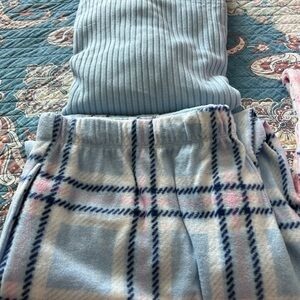 Croft & Barrow Light Blue Ribbed Pajama Set